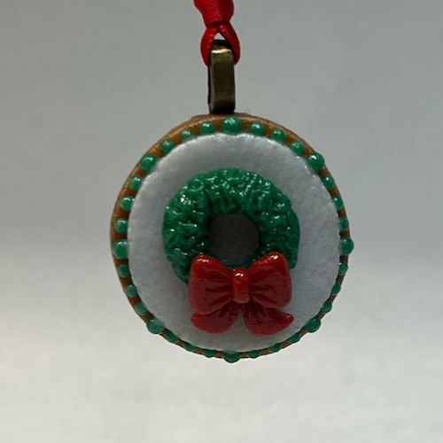 Click to view detail for HG-046 Christmas Ornament, Wreath $46